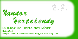 nandor hertelendy business card